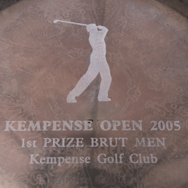 Dienblad/award golf Kempense Golf Club