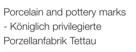 Theekoppen DE “königl. pr. Tettau”