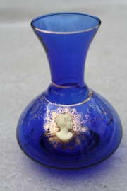 Klein blauw vaasje