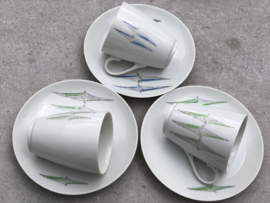 Set hoge kopjes Blauw & groen
