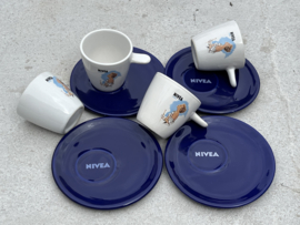 Set Nivea kopjes wit blauw