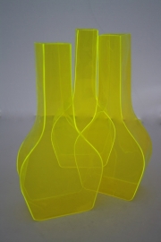 Fluor kunststof vaas GEEL