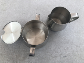 RVS suikerpotje en melkkannetje