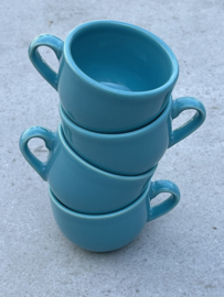 Koffiekopjes groen-blauw  H&H