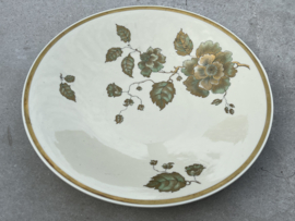 Mooie brocante schaal goud-groen Hertel Jacob