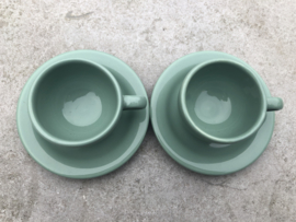 Set koffiekopjes groen uit Portugal