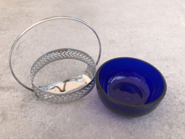 Suikerschaaltje blauw glas