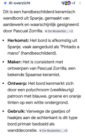 Wandborden/schalen Pascual Zorilla