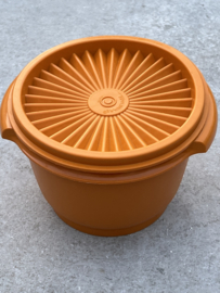 Vintage Tupperware bewaardoos oranje servalier