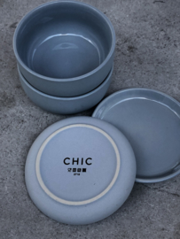 Set van 2 schaaltjes blauw “Chic”