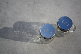 Peper- en zoutstel vintage glas