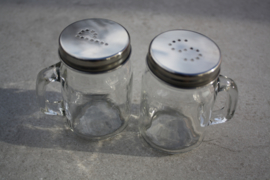 Peper- en zoutstel vintage glas