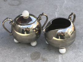 Tinnen koffie en theeset thermos Dovo Tiel