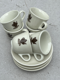 Vintage espressokopjes caffé Milani Italy