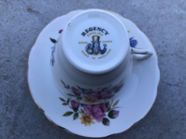 Koffiekopje bloemen Regency English bone China