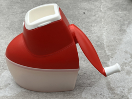 Tupperware rasp met bewaardoosje crème-rood