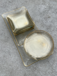 Schalenset glas goud