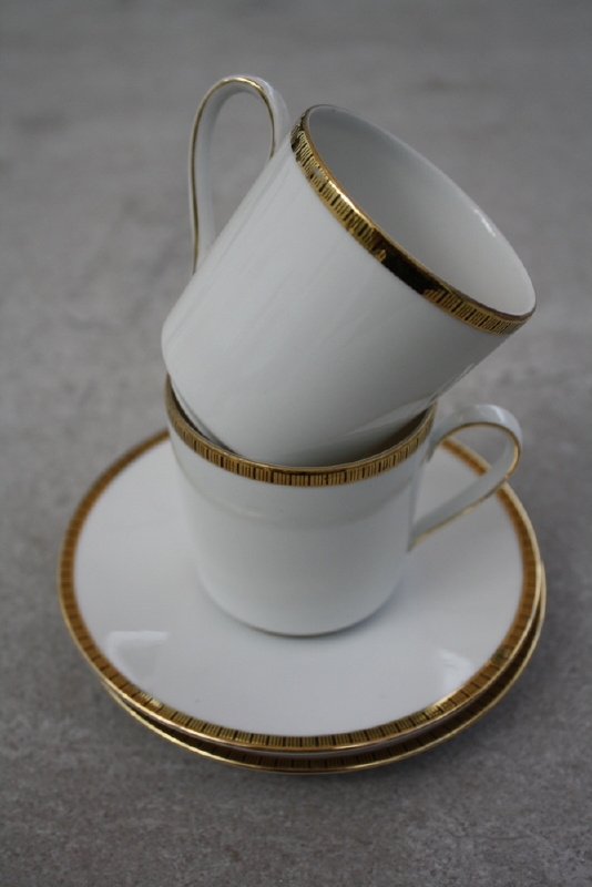 Set koffiekopjes gouden rand Seltmann Weiden | Verkocht | ellensbazaar