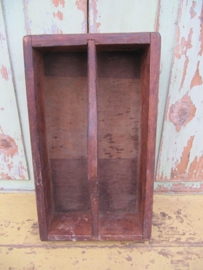 Oude 2vaks houten bak