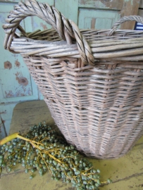 Franse brocante rieten mand