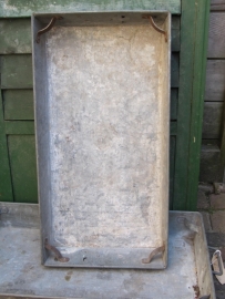 Old metal storage bins zinc English