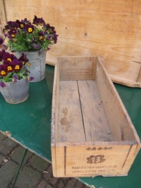 French brocante wooden Turkish figs box