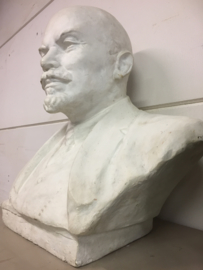Antiek groot gipsen borstbeeld van Lenin