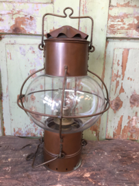 Old copper oil lamp