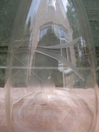 Brocante carafe with grape motif and glass jar
