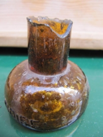 Antique brown french inkpot