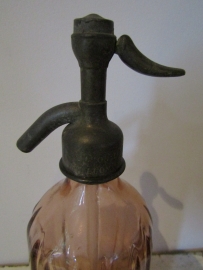 Antieke Franse facet spuitfles, zalmrose