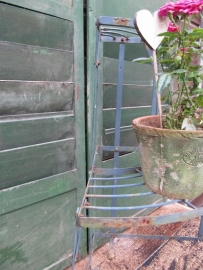 Oude Franse metalen etagere 1/4 cirkel