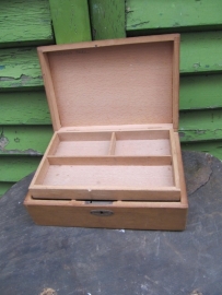 Nice old wooden box with dividers