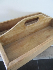 Brocante wooden box with handle