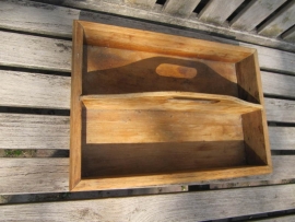 Brocante wooden box with handle