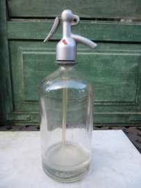 Brocante seltzer bottle 1 liter clear