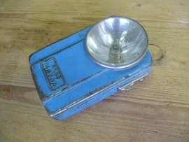 Super leuke oude metalen Franse zaklamp merk Mazda