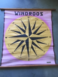 Old school poster on linen