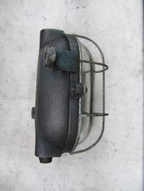 Old industrial metal cage lamp
