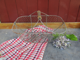 Nice old French metal egg basket