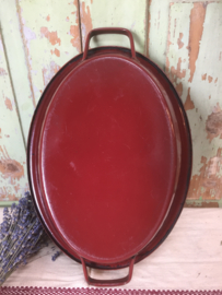 Emaille ovale grote braadslee