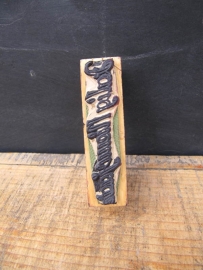 Oude stempel "Zalig Nieuwjaar"