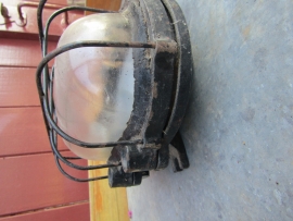 Oude Franse metalen kooilamp