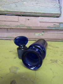 Antiek Frans blauw stolpflesje