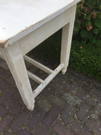 Brocant houten tafel in wit