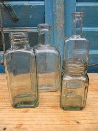 Old rectangular and flat vials 4 pieces