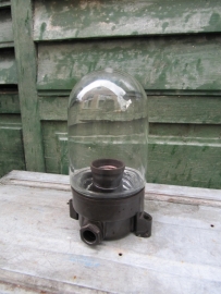 Brocante stallamp met bakkelite voet