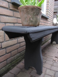 Antique wooden bench anthracite