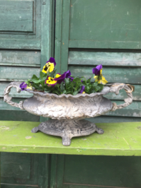 Antieke Franse gietijzeren jardinière