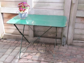 Old French brocante metal folding table